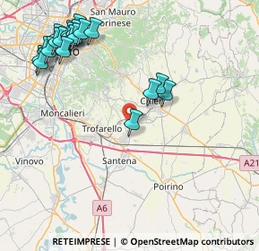 Mappa Strada Valle Torta, 10020 Cambiano TO, Italia (10.259)
