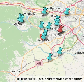 Mappa Via Guglielmo Oberdan, 10045 Piossasco TO, Italia (7.41056)