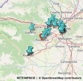 Mappa Via Guglielmo Oberdan, 10045 Piossasco TO, Italia (12.4585)
