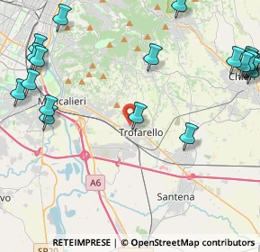 Mappa Via Trieste, 10028 Trofarello TO, Italia (6.221)