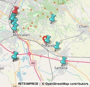 Mappa Via Trieste, 10028 Trofarello TO, Italia (5.30083)