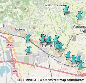 Mappa Via Trieste, 10028 Trofarello TO, Italia (2.0675)