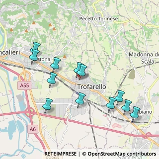 Mappa Via Trieste, 10028 Trofarello TO, Italia (2.07417)
