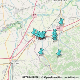Mappa Via Curie Maria e Pietro, 27058 Voghera PV, Italia (4.45917)