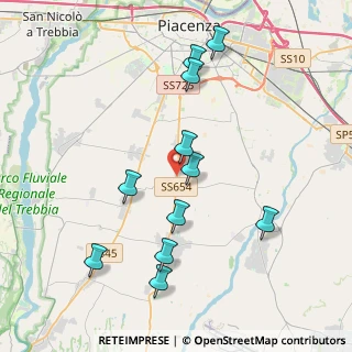 Mappa Via L.Cherubini, 29027 Podenzano PC, Italia (4.07545)