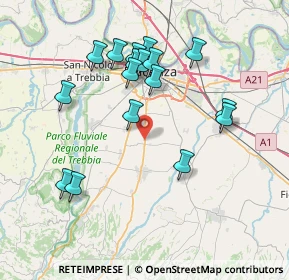 Mappa Via L.Cherubini, 29027 Podenzano PC, Italia (7.49294)