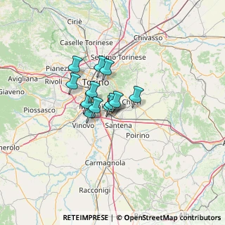Mappa Via Giuseppe Verdi, 10028 Trofarello TO, Italia (7.89583)