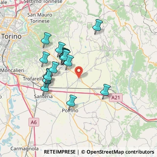 Mappa Via Circonvallazione, 10020 Riva presso Chieri TO, Italia (6.60722)