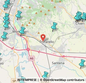 Mappa Via Gabriele D'Annunzio, 10028 Trofarello TO, Italia (7.4595)