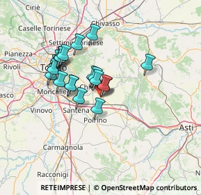 Mappa Via San Pietro, 10020 Riva presso Chieri TO, Italia (11.1075)