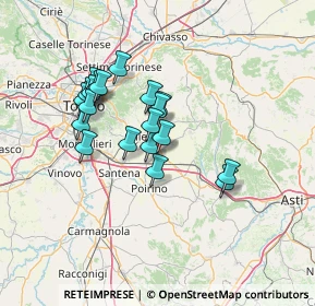 Mappa Via San Pietro, 10020 Riva presso Chieri TO, Italia (11.608)