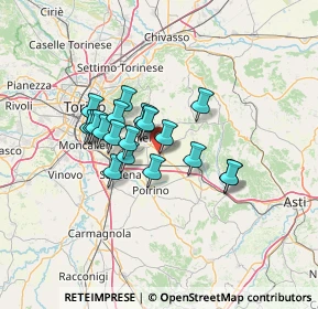Mappa Via San Pietro, 10020 Riva presso Chieri TO, Italia (9.7685)
