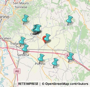 Mappa Via San Pietro, 10020 Riva presso Chieri TO, Italia (6.70923)
