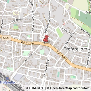 Mappa Via Torino,  102, 10028 Trofarello, Torino (Piemonte)