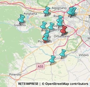 Mappa Via Giambattista Tiepolo, 10045 Piossasco TO, Italia (7.67056)