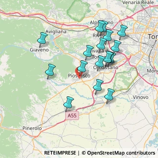 Mappa Via Giambattista Tiepolo, 10045 Piossasco TO, Italia (7.42235)