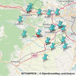 Mappa Via Giambattista Tiepolo, 10045 Piossasco TO, Italia (9.3655)