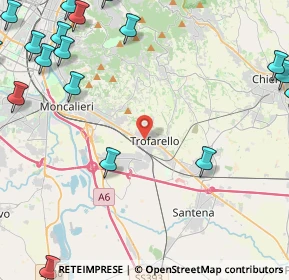Mappa Via Camillo Benso Conte di Cavour, 10028 Trofarello TO, Italia (7.201)