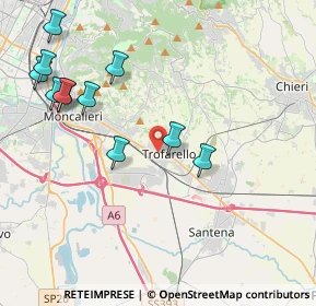 Mappa Via Camillo Benso Conte di Cavour, 10028 Trofarello TO, Italia (4.64)