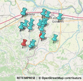 Mappa Via Creta, 29010 Ziano Piacentino PC, Italia (6.701)