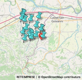 Mappa Via Creta, 29010 Ziano Piacentino PC, Italia (6.16)