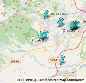 Mappa Via Pietro Micca, 10045 Piossasco TO, Italia (4.44615)