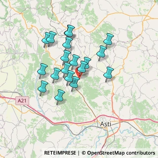 Mappa Via Don Eugenio Gherlone, 14020 Cossombrato AT, Italia (6.03526)