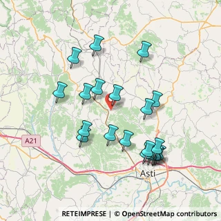 Mappa Via Don Eugenio Gherlone, 14020 Cossombrato AT, Italia (7.7735)