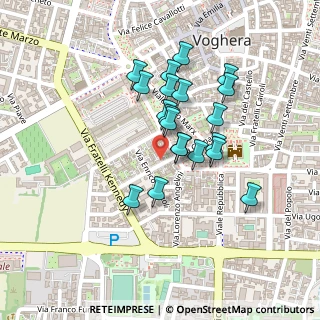 Mappa Via Cernaia, 27058 Voghera PV, Italia (0.183)