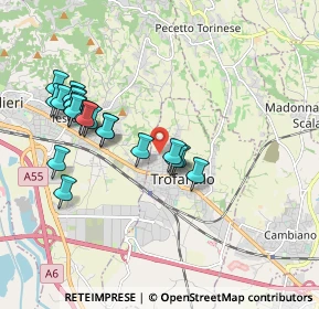 Mappa Via Trento, 10028 Trofarello TO, Italia (1.9025)