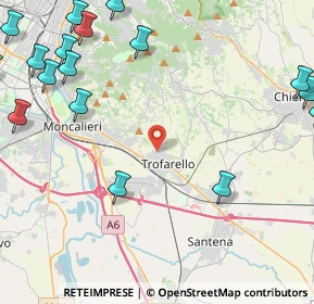 Mappa Via Trento, 10028 Trofarello TO, Italia (6.9555)