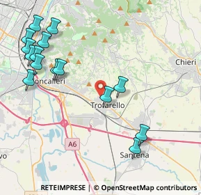Mappa Via Trento, 10028 Trofarello TO, Italia (5.016)