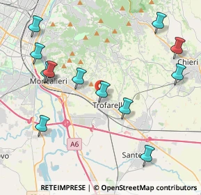 Mappa Via Aldo Moro, 10028 Trofarello TO, Italia (4.79167)