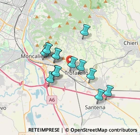 Mappa Via Aldo Moro, 10028 Trofarello TO, Italia (2.81071)