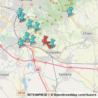 Mappa Via Aldo Moro, 10028 Trofarello TO, Italia (4.67364)