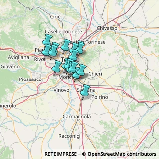Mappa Via Aldo Moro, 10028 Trofarello TO, Italia (9.63059)