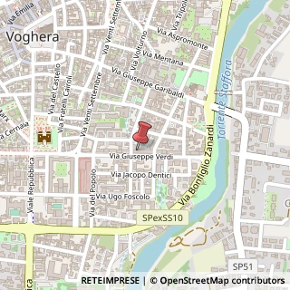Mappa Via Giuseppe Verdi, 36, 27058 Voghera, Pavia (Lombardia)