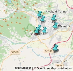 Mappa Via Riva Po, 10045 Piossasco TO, Italia (3.08417)