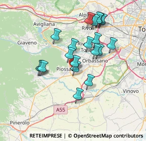 Mappa Via Nino Costa, 10045 Piossasco TO, Italia (6.424)