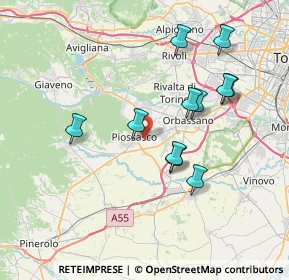 Mappa Via Nino Costa, 10045 Piossasco TO, Italia (6.99909)