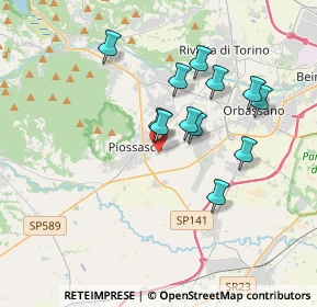 Mappa Via Nino Costa, 10045 Piossasco TO, Italia (3.14167)