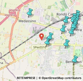 Mappa Via Carso, 27058 Voghera PV, Italia (1.36067)