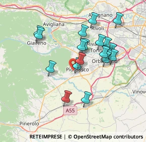 Mappa Via S. Vito, 10045 Piossasco TO, Italia (6.84421)