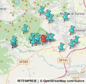 Mappa Via S. Vito, 10045 Piossasco TO, Italia (3.495)