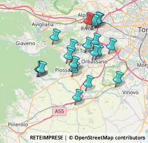 Mappa Via Cesare Beccaria, 10045 Piossasco TO, Italia (6.3515)