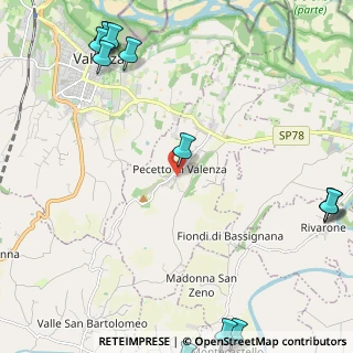 Mappa Via Giuseppe Mazzini, 15040 Pecetto di Valenza AL, Italia (3.58714)