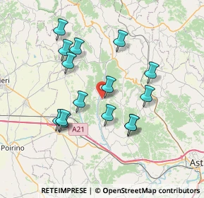 Mappa Via Fonte Solforosa, 14014 Montafia AT, Italia (6.88667)