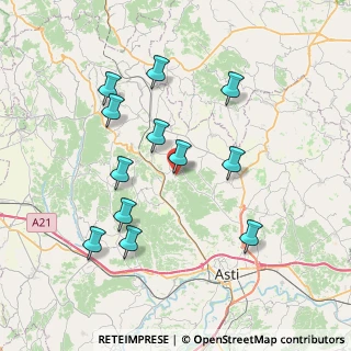 Mappa Via Vasturana, 14020 Cossombrato AT, Italia (7.4625)