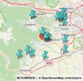 Mappa Regione Giorda, 10045 Piossasco TO, Italia (7.4915)