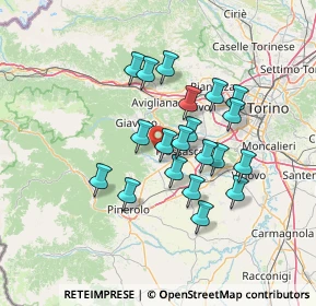 Mappa Regione Giorda, 10045 Piossasco TO, Italia (11.5285)